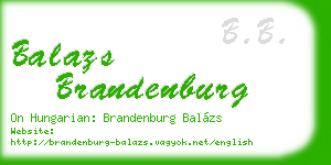 balazs brandenburg business card